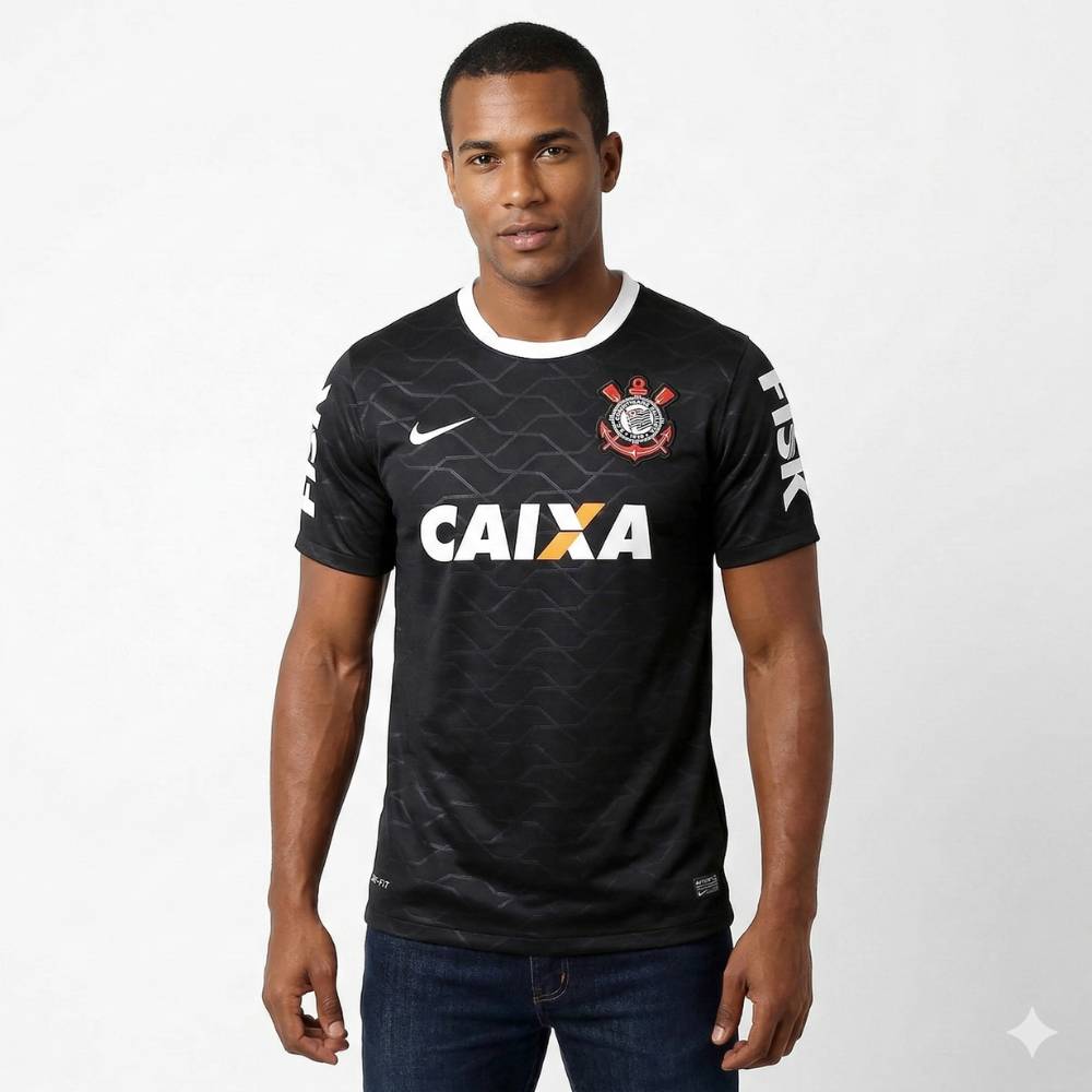 Camisa Corinthians Retrô 2012 Home NIke Masculina - Preto