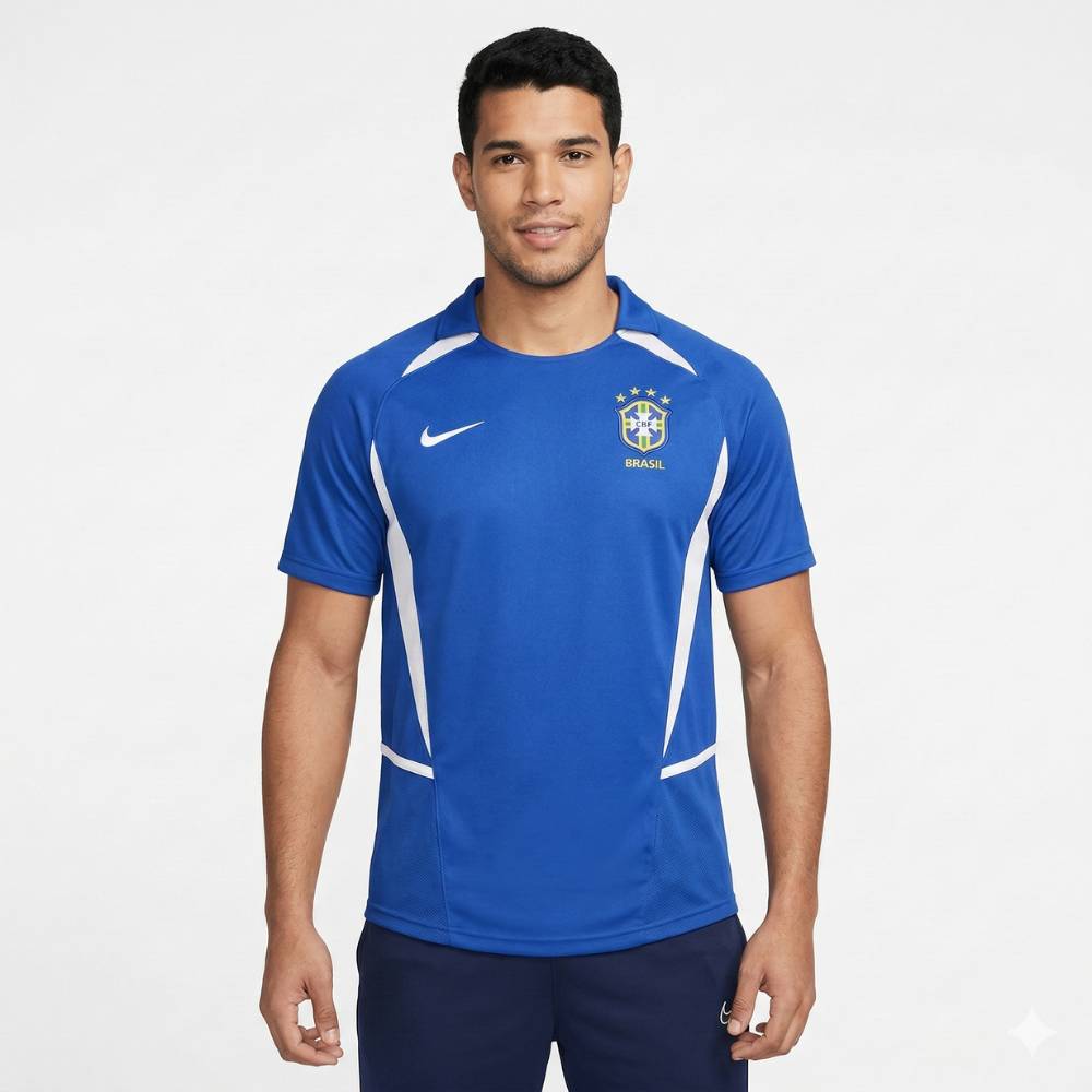Camisa Retrô Seleção Brasilileira 2002 Away