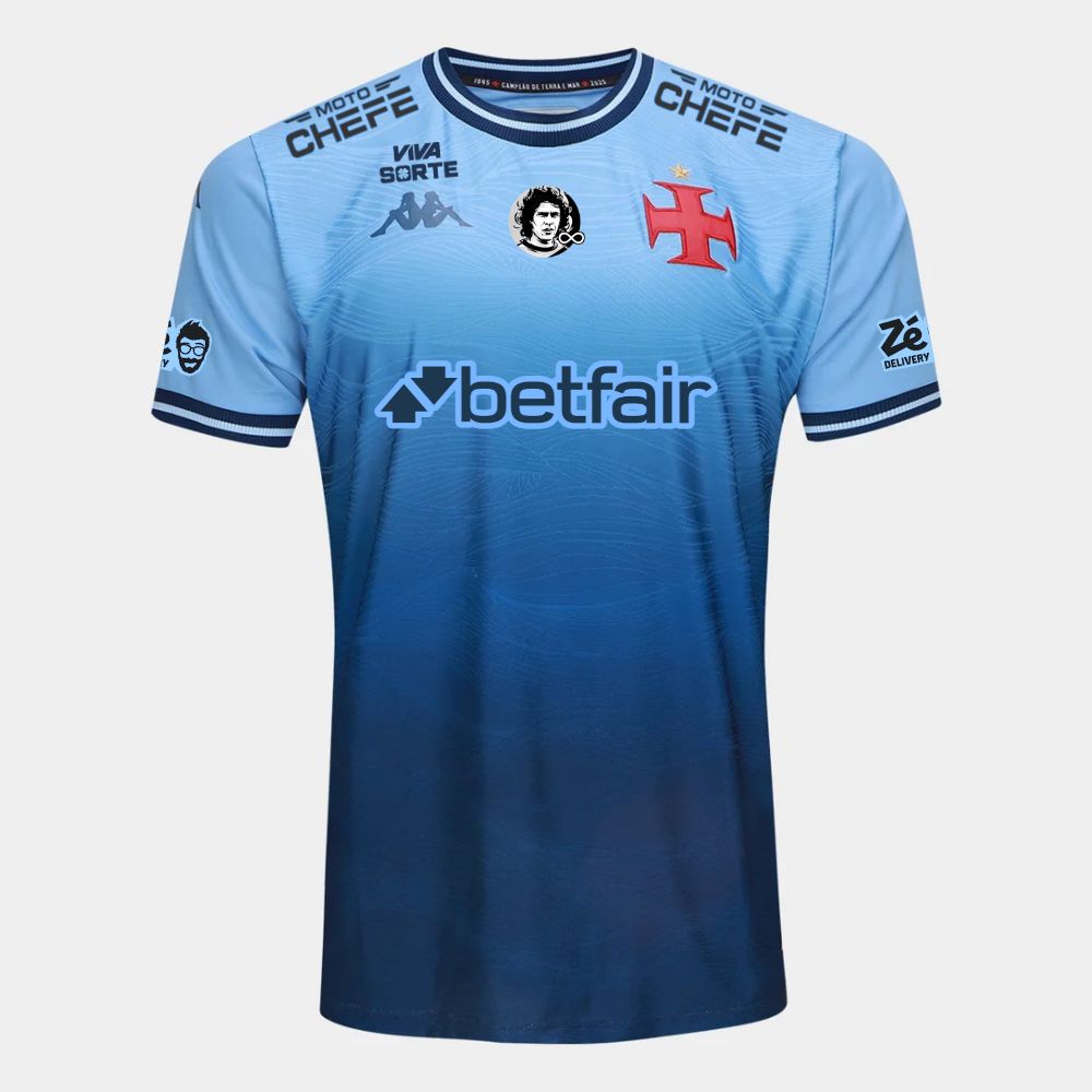 Camisa Kappa Vasco III 25/26 Goleiro C/ Patrocínios