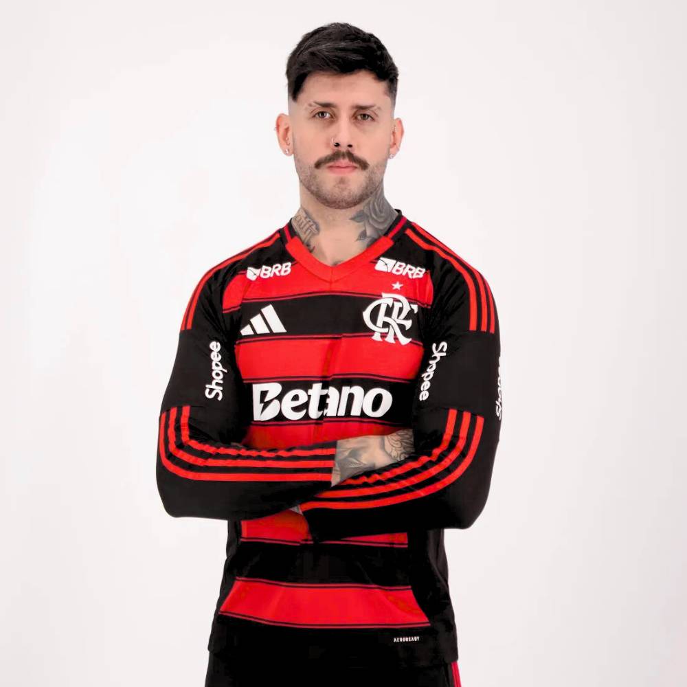 Camisa Adidas Flamengo 25/26 Home Manga Longa