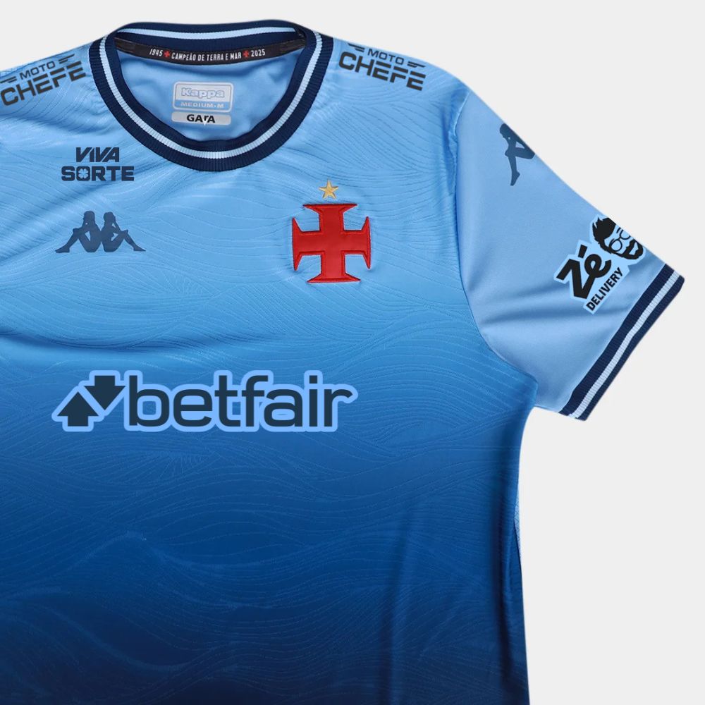 Camisa Kappa Vasco III 25/26 Goleiro C/ Patrocínios