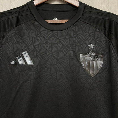 Camisa Feminina Adidas Atlético Mineiro 25/26 All Black C/ Patrocínios