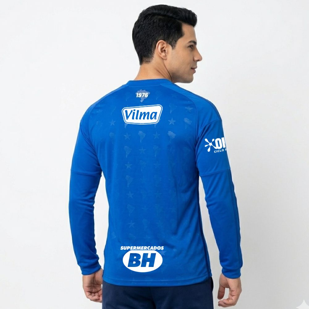 Camisa Adidas Cruzeiro 26/27 Home Manga Longa C/ Patrocínios