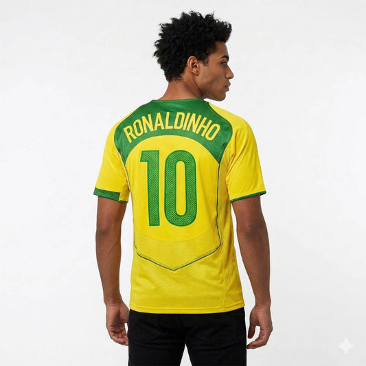 Camisa Nike Remake 2004 Seleção Brasileira Total 90 Ronaldinho