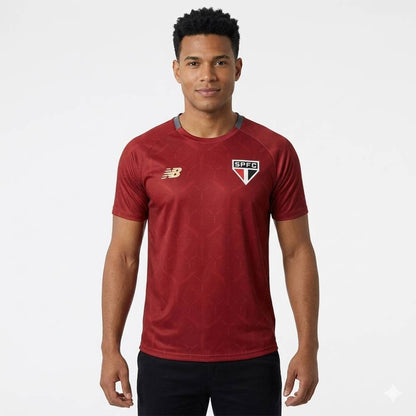 Camisa São Paulo Treino Vermelha 25/26 - NB Torcedor Masculina Lançamento