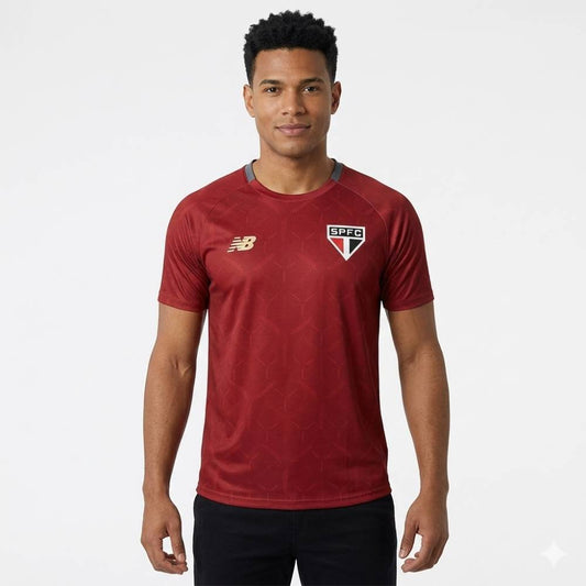 Camisa São Paulo Treino Vermelha 25/26 - NB Torcedor Masculina Lançamento