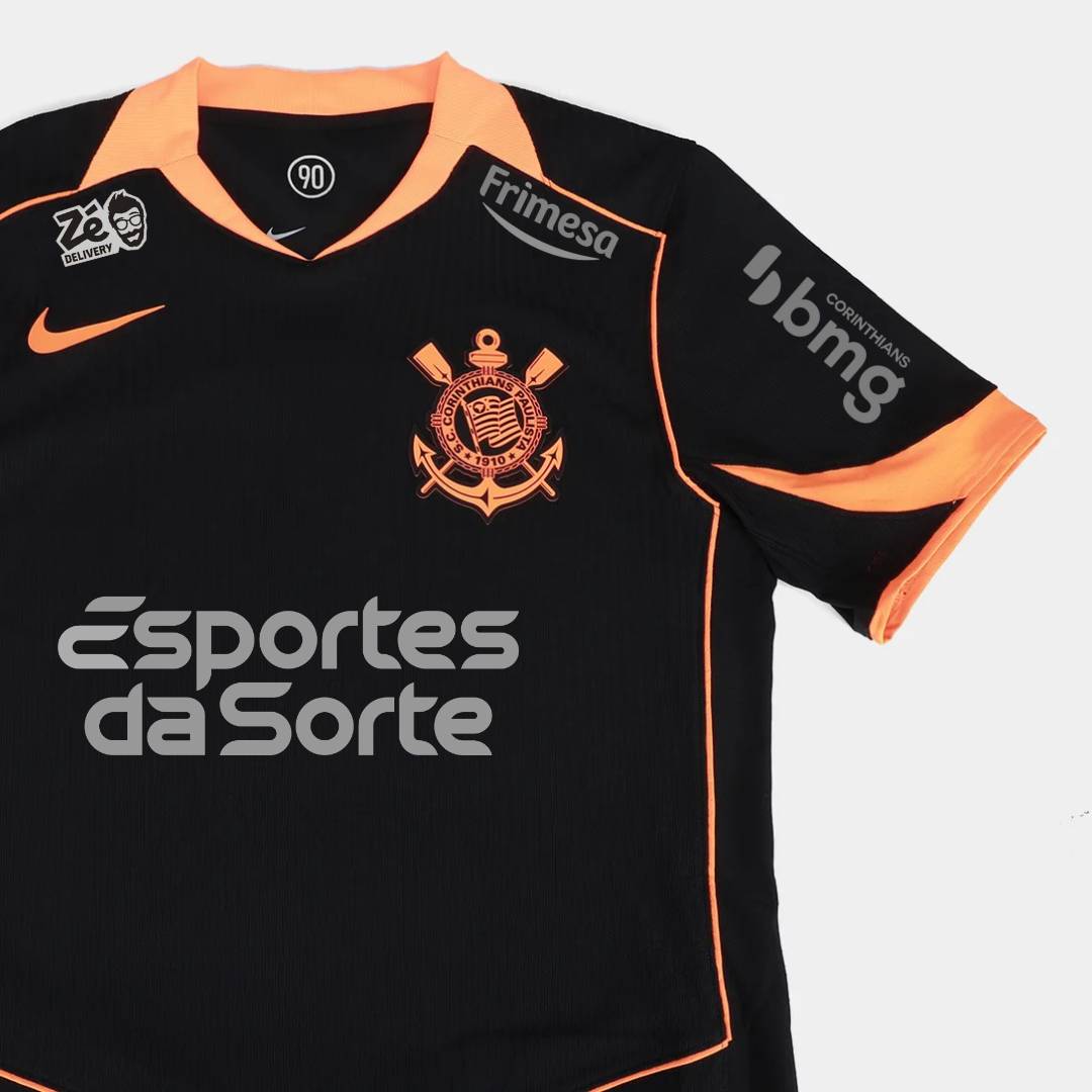 Camisa Nike Corinthians III 25/26 Jogador C/ Patrocínios