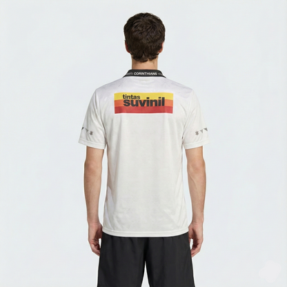 Camisa Corinthians Retrô 1995 Home Penalty Masculina - Branca e Preta