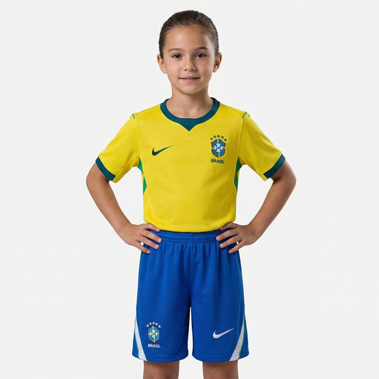 Conjunto Infantil Brasil Feminina 2026